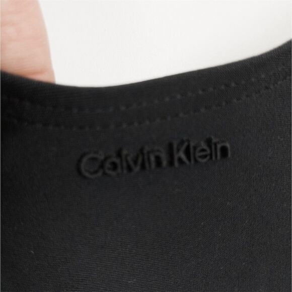 Calvin‎ Klein Black One Piece Swimsuit Size XL Tie Back Infinite Stretch V Neck - Picture 6 of 15